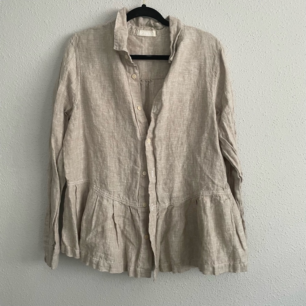CP Shades Beige Button Down Shirt